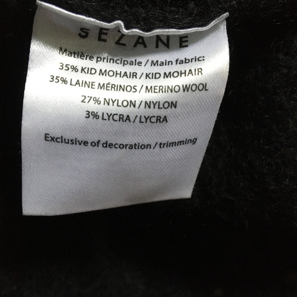 Sezane Black Crew Neck Sweater - Picture 8 of 9